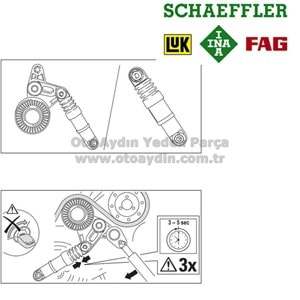 VOLKSWAGEN CRAFTER 2.5 ALTERNATÖR GERGİ AMORTİSÖRÜ 076145299 - İNA 533009910